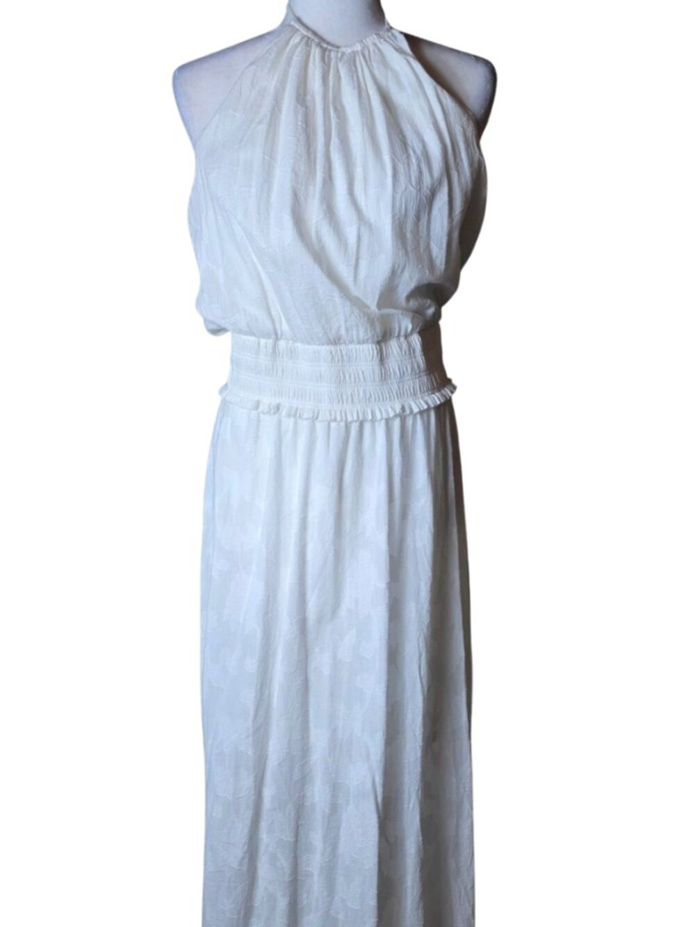 BCBGMAXAZRIA Halter  long  dress white M